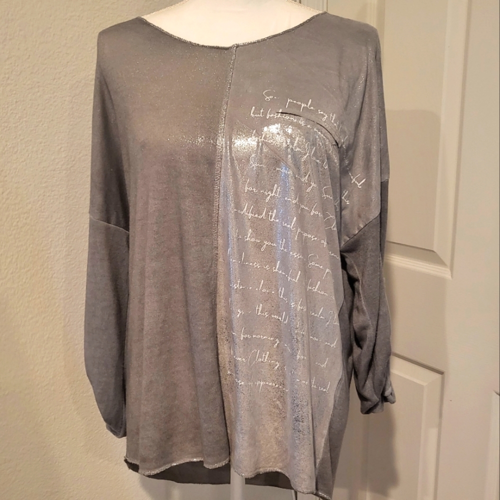Tempo Paris Long sleeve gray tunic
